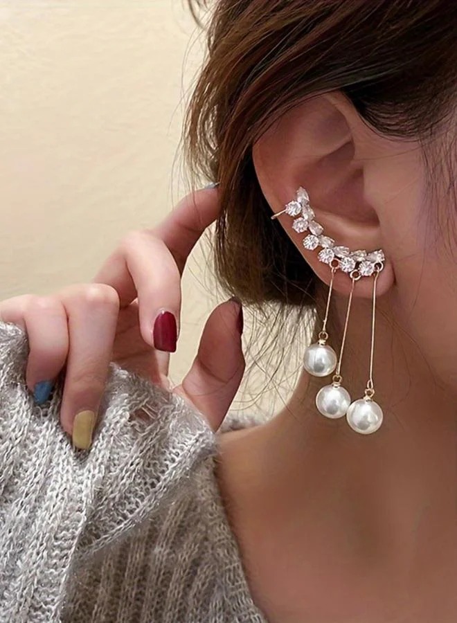 تايك تو أقراط متدلية بشرابات لؤلؤ صناعي